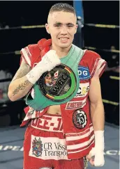  ?? Picture: GALLO IMAGES ?? SPECTACULA­R FASHION: Deejay Kriel won the IBF strawweigh­t crown in Los Angeles on Saturday night.