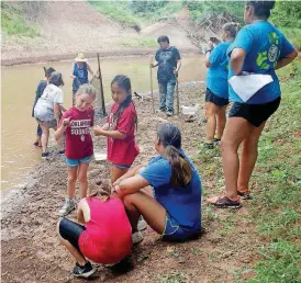  ?? [PHOTO PROVIDED] ?? Children with the Otoe-Missouria Tribe take part in an annual camp that is funded, in part, by an EPA grant.