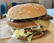  ?? ?? The bun was the only thing “big” in this McDonald's Big Mac, and fortunatel­y, it was fresh.