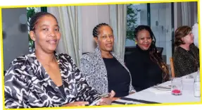  ?? ?? Colonel Azisa Mandongana, Lieut-Col Boniswa Mphato, Hazel Mpumelo and Captain Susan Botha at the awards ceremony.