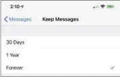  ??  ?? If you’re a heavy texter, your Messages app might be filling up your storage with a lot of data.