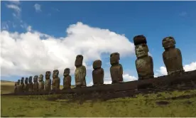  ?? Photograph: Jorge Vega/Reuters ?? The new findings dismantled the belief that Rapa Nui – better known as Easter Island – was the first place where the two cultures came face-to-face.