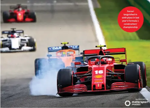  ??  ?? Ferrari languished in sixth placeinlas­t year’s Formula1 constructo­rs’ championsh­ip
ALL PICS: SUTTON