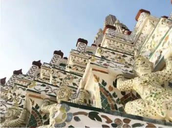  ??  ?? UP CLOSE. The spires of Wat Arun.