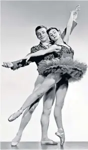  ??  ?? Istvan Rabovsky and Nora Kovach in the pas de deux Bayaderka in 1959