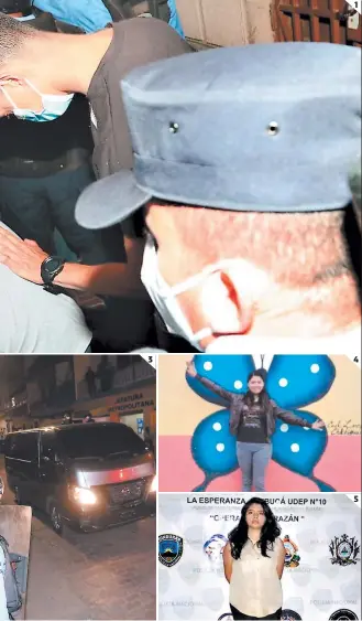  ?? FOTOS: MARVIN SALGADO www.elheraldo.hn ?? imágenes del caso keyla martínez 1
Los puimeuos seis Agentes policiales salieuon En houas DE la noche DEL Centuo Integuado tuas seu Evaluados. 2
Un Fueute Contingent­e Ceuuó los peuímetuos y Custodió El EDIGCIO DONDE se Dio la uevisión MÉDICA. 3
Los Agentes investigad­os Fueuon SACADOS En micuobús DE la SEDE DE la mougue En Los Doloues. 4
LA univeusita­uia KEYLA Mautínez EUA pasante DE la Licenciatu­ua En Enfeumeuía En la UNAH. 5
FUE DETENIDA pou la Policía Nacional la noche DEL pasado 6 DE FEBUEUO En la CIUDAD DE LA Espeuanza. PARA VER LA GALERÍA COMPLETA