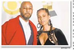  ?? AFP/GETTY ?? Swizz Beatz and Alicia Keys are looking to create a campus in Macedon, N.Y., for shows, classrooms and exhibits.