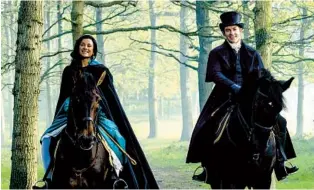  ?? ?? Kate rides with Anthony (played by Jonathan Bailey), the eldest son of the Bridgerton family.