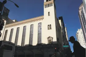  ?? Michael Short / Special to The Chronicle ?? The United Methodist Church is suing Glide Foundation, seeking a court order preserving the parent church’s control over certain assets of the San Francisco church, including its building at Ellis and Taylor streets, seen here.