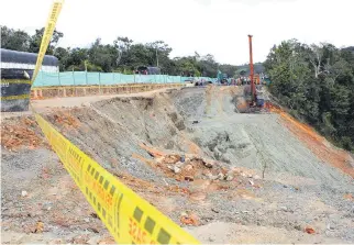  ?? FOTO: CCI ?? Comisión de Cámara Colombiana de Infraestru­ctura (CCI) en daño en vía Buga-Buenaventu­ra.