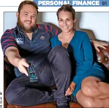  ??  ?? RUGBY FANS: Fraser Gregory and girlfriend Hannah Bonnett