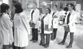  ?? Eric Mccandless/abc ?? In the latest episode of “Grey’s Anatomy,” Addison (Kate Walsh, center left, with Chandra Wilson) makes a special appearance.