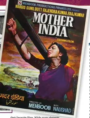  ??  ?? ABOVE An English poster for 1957’s Mother India