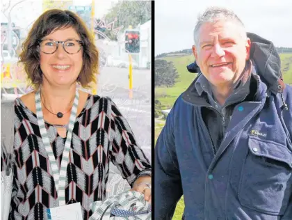  ?? Photos / Bevan Conley ?? Whanganui-based Horizons Regional Councillor­s Nicola Patrick and David Cotton.