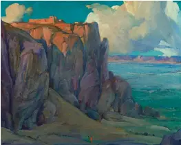  ??  ?? Gerald Cassidy (1879-1934), Acoma, the Cathedral of the Desert, New Mexico, 1924. Oil on canvas, 26 x 32 in.