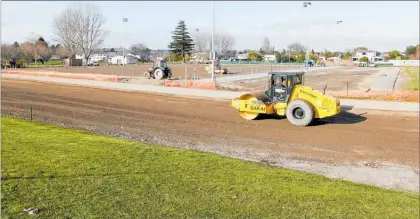  ??  ?? The new $1.8 million multisport turf currently under constructi­on next to Russell Park in Waipukurau is on track for a November opening.