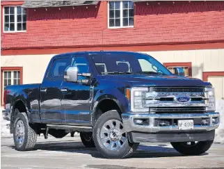  ?? DEREK MCNAUGHTON/DRIVING ?? The Ford F-350 Super Duty can tow any payload that doesn’t call for a Mack truck.