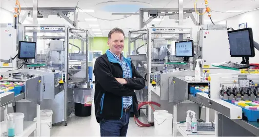  ?? PHOTO: SUPPLIED/LIC ?? Looking ahead . . . Brent Wollaston, LIC’s national herd testing manager, says robotics represent the future of the industry. The company invested $3.2 million to help it process and analyse about 11 million milk samples every year.