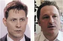  ?? THE ASSOCIATED PRESS ?? Tim Armstrong argues it is time to bring Michael Kovrig, left, and Michael Spavor, the two Canadians detained in China, home through a prisoner exchange for Meng Wanzhou.