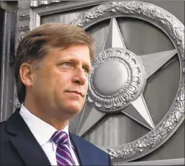 ?? Yuri Kochetkov European Pressphoto Agency ?? MICHAEL McFAUL, shown in Moscow in 2013 when he was U.S. ambassador to Russia, was named among those the Russian president would like to question.