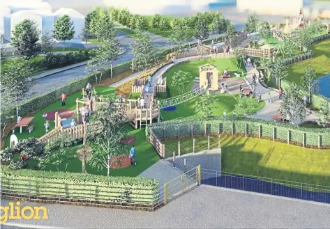  ?? ?? A CGI image of how the new outdoor children’s play park in Seaburn could look.