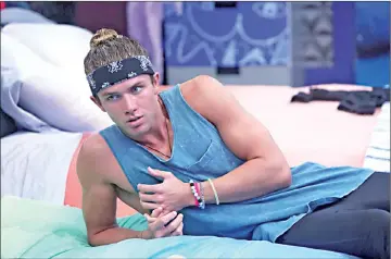  ??  ?? Tyler Crispen in the ‘Big Brother’ house.