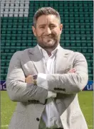  ?? ?? Hibs unveiled new manager Lee Johnson at Easter Road