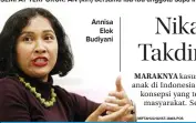  ?? MIFTAHULHA­YAT/JAWA POS ?? Annisa Elok Budiyani