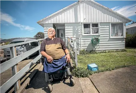  ?? ROSA WOODS/STUFF ?? Porirua resident Pusa Finau says the Government needs to look at the needs of people with disabiliti­es and talk with them before it makes decisions about housing.