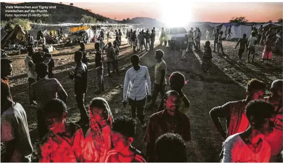  ?? Foto: Nariman El-mofty/dpa ?? Viele Menschen aus Tigray sind inzwischen auf der Flucht.