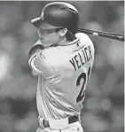  ??  ?? Miami Marlins centerfiel­der Christian Yelich socked 18 homers and had 81 RBI last season.