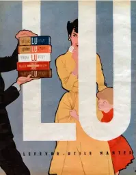  ??  ?? Affiche de 1953, signée René Gruau. Depuis Alfons Mucha, en 1897, de grands illustrate­urs ont été associés au service publicité de LU : Savignac, Sempé…