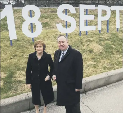  ?? Picture: Jane Barlow ?? Optimism abounds in the SNP but Nicola Sturgeon and Alex Salmond cannot predict the future