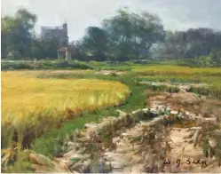  ??  ?? 4
Jason Situ, Autumn Rice Fields, oil on canvas panel, 8 x 10"
4