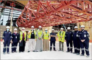  ?? Photo by Rizk Taufiq ?? Inspection team at Terminal 2 of Kuwait Internatio­nal Airport project.