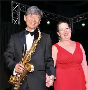  ?? Submitted photo ?? JAZZFEST: Saxophonis­t and flutist Allen Won with mezzo-soprano Diane Kesling performing at the 26th Hot Springs JazzFest’s Classical & Jazz Blow Out concert.