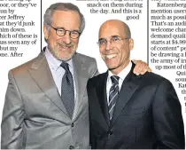  ??  ?? Big risk: Steven Spielberg and Jeffrey Katzenberg