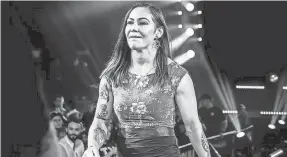  ?? LUCAS NOONAN/BELLATOR ?? Cris Cyborg previously held the 145-pound championsh­ip in Strikeforc­e, Invicta FC and the UFC.