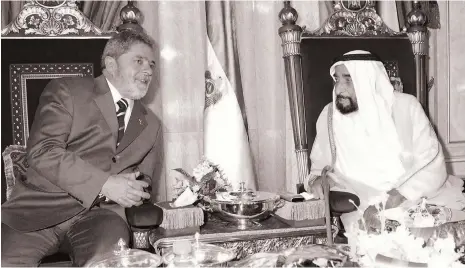  ?? AFP ?? Warm relations between Brazil and the Emirates go back to the time of the UAE’s Founding Father, Sheikh Zayed