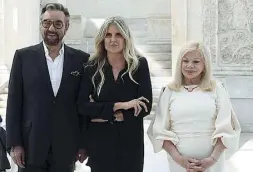  ?? (foto Maurizio D’Avanzo) ?? Da sinistra Kabir Bedi, Tiziana Rocca e Sandra Milo