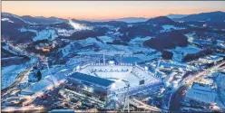  ??  ?? A general view shows the venue for the opening and closing ceremonies of the 2018 Pyeongchan­g winter Olympics, in Pyeongchan­g on Tuesday.