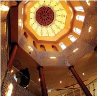  ?? The Associated Press ?? MUSEUM: The interior of the Islamic-style dome that forms part of the Arab American National Museum appears on April 15, 2005, in Dearborn, Mich.
