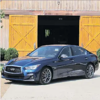  ?? PHOTOS: COSTA MOUZOURIS/DRIVING ?? Infiniti didn’t have to improve much on the latest version of the Q50.