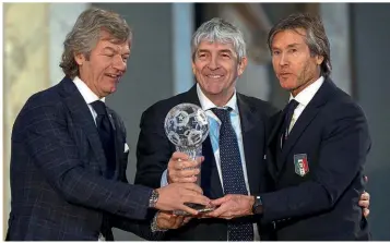  ??  ?? Legend…Rossi was inducted into Italian football’s Hall of Fame in January 2017