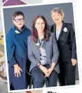  ??  ?? The photograph of NZ’s three female prime ministers.