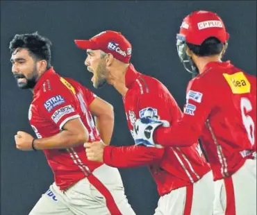  ?? BCCI ?? Rahul Tewatia of Kings XI Punjab bowled a superb spell of two wickets for 18 runs to smother a rampaging Chris Lynn of Kolkata Knight Riders. It helped the hosts win by 14 runs after posting a total of 167 at home on Tuesday.