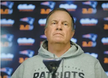  ?? PHOTO D’ARCHIVES AFP ?? Selon Las Vegas, Bill Belichick est le favori pour remporter le titre d’entraîneur de l’année lors de la prochaine saison de la NFL.