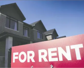  ?? THE CANADIAN PRESS FILES ?? A new report by Urbanation and Rentals.ca, which analyzes monthly listings from the latter's network, said the average asking rent for all home types was $2,188 last month in Canada.