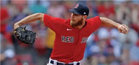  ?? MATT sTONE / HErALd sTAFF FILE ?? ‘MAPPING OUT’: Red Sox ace Chris Sale could be back as soon as Friday night against the Orioles as he recovers from the coronaviru­s.