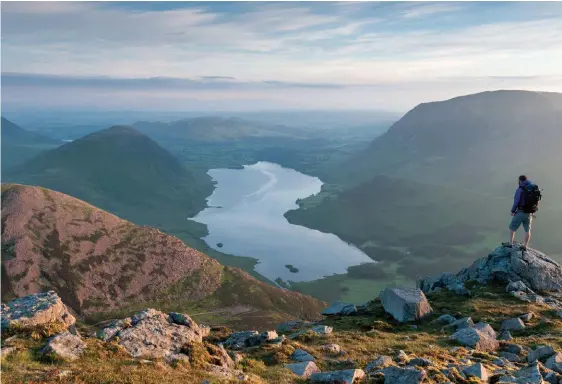  ??  ?? Melvyn Bragg’s point of view: Buttermere and Crummock Water from High Stile